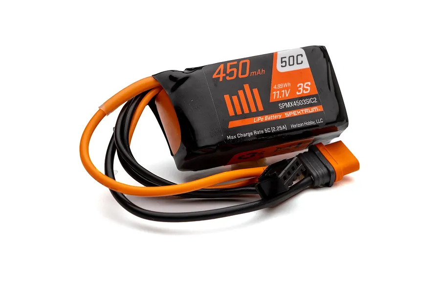 Spektrum 11.1v 450mAh 50C Soft Case LiPo Battery image 75051