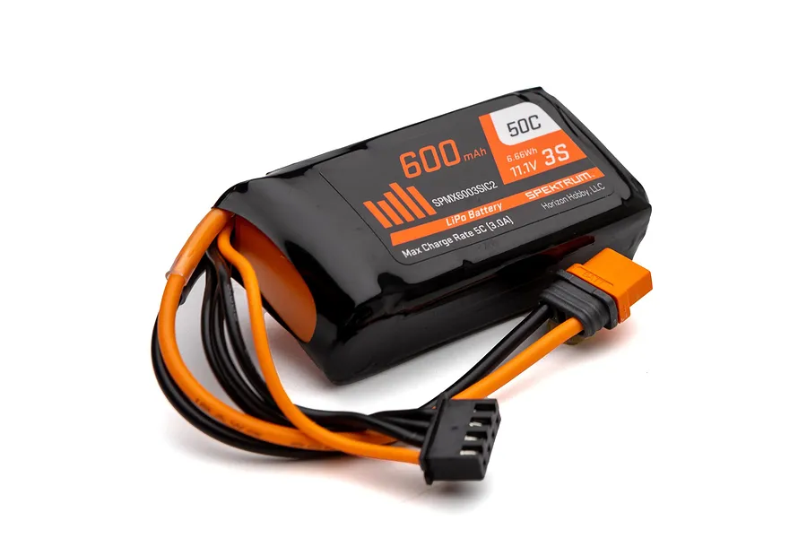 Spektrum 11.1v 600mAh 50C Soft Case LiPo Battery image 75052