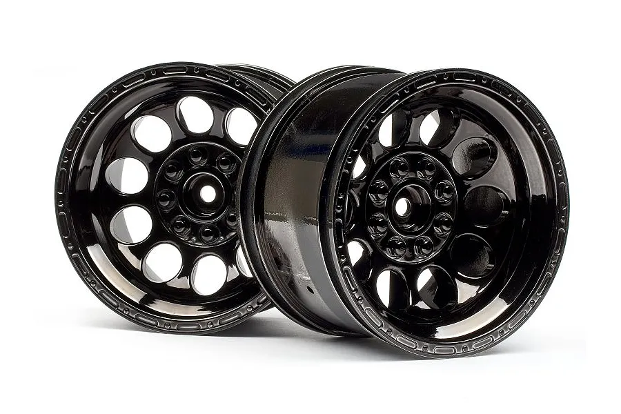 HPI 3.2&amp;quot; Bullet Black Chrome Rims 2Pcs image 7520