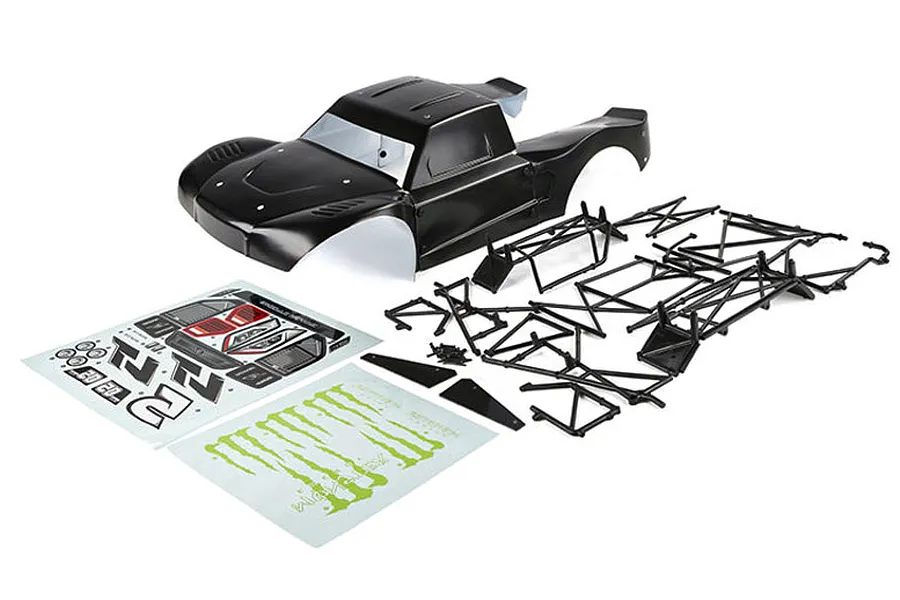 Rovan 1/5 5IVE-T Completed Painted Black Body Shell &amp;amp; Roll Cage Kit image 75315