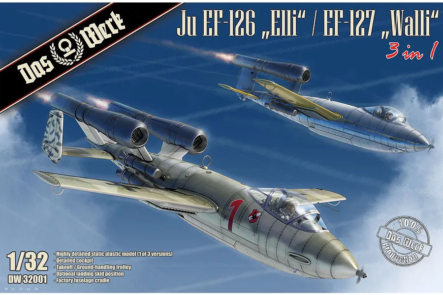 Das Werk 1/32 Ju EF-126 &amp;quot;Elli&amp;quot;/ EF-127 &amp;quot;Walli&amp;quot; 3 in 1 Scaled Plastic Model Kit image 75317