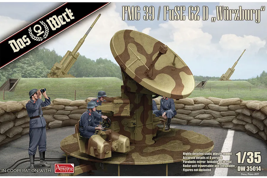 Das Werk 1/35 FMG 39 / FuSe 62 D &amp;quot;Würzburg&amp;quot; Radar Scaled Plastic Model Kit image 75329