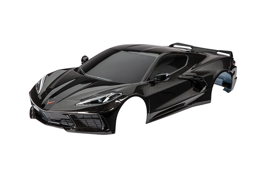 Traxxas 1/10 4-Tec Chevrolet Corvette Stingray Black Painted Body Shell image 75419