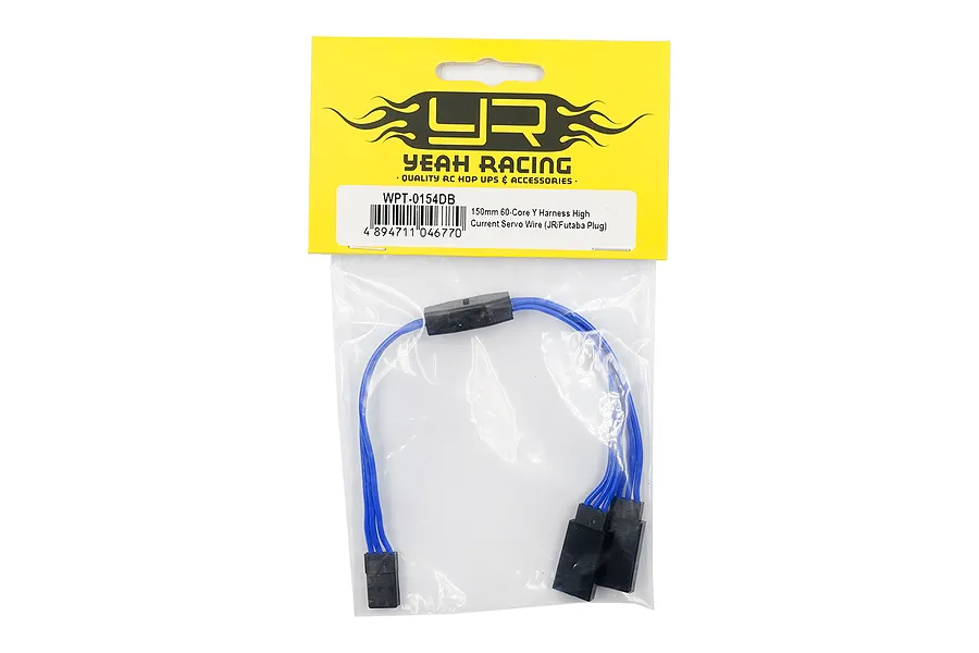 Yeah Racing 150mm Blue Y-Harness High Current Servo Wire w/ JR/Futaba Plug image 75434