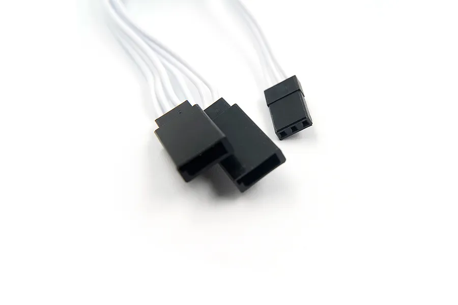 Yeah Racing 150mm White Y-Harness High Current Servo Wire w/ JR/Futaba Plug image 75436