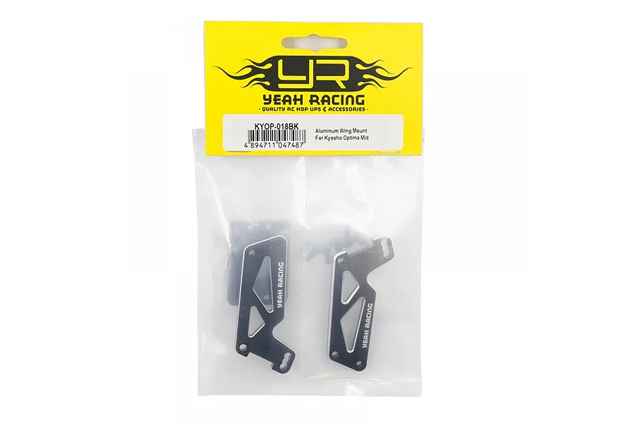 Yeah Racing Black Aluminium Wing Mount Set image 75452