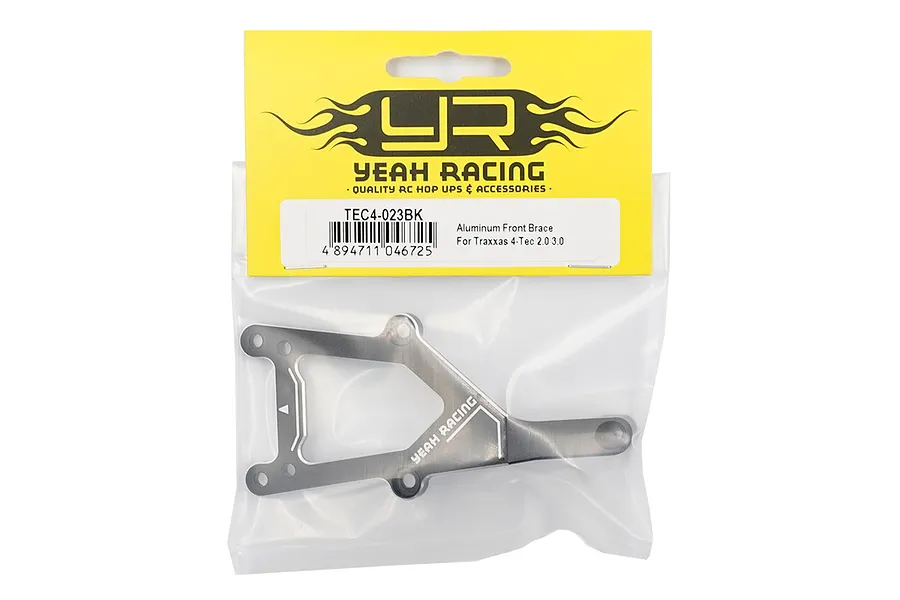 Yeah Racing Black Aluminium Front Chassis Brace for Traxxas 4-Tec image 75454
