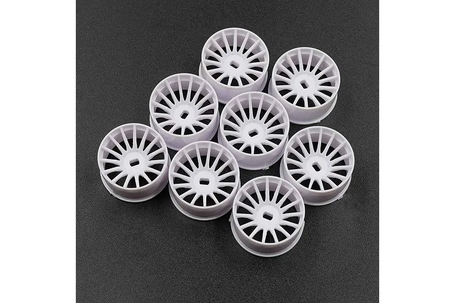 Yeah Racing 1/28 Mini-Z White Wide Rim Set (Offset 0 +1 +2 +3) 8Pcs image 75501