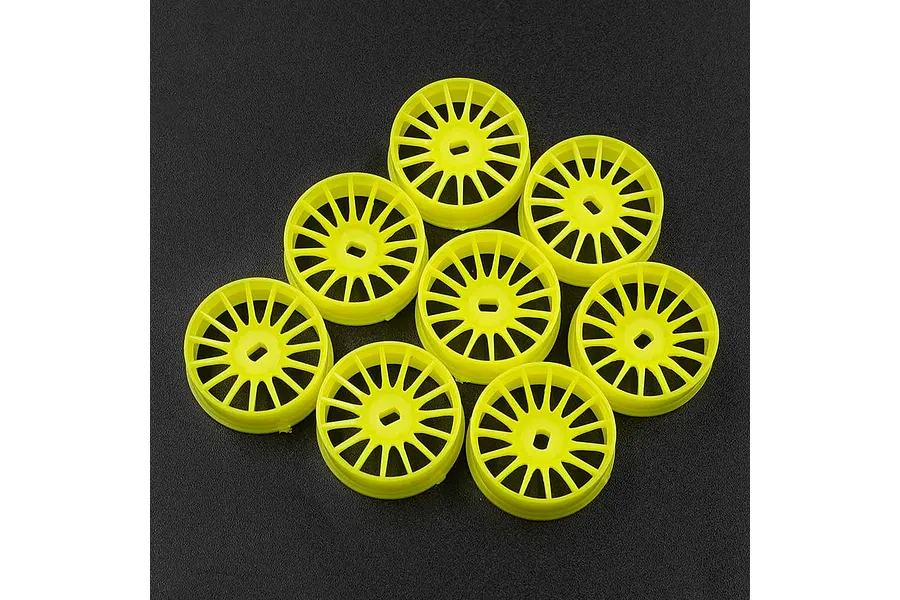 Yeah Racing 1/28 Mini-Z Florescent Yellow Narrow Rim Set (Offset 0 +1 +2 +3) 8Pcs image 75510
