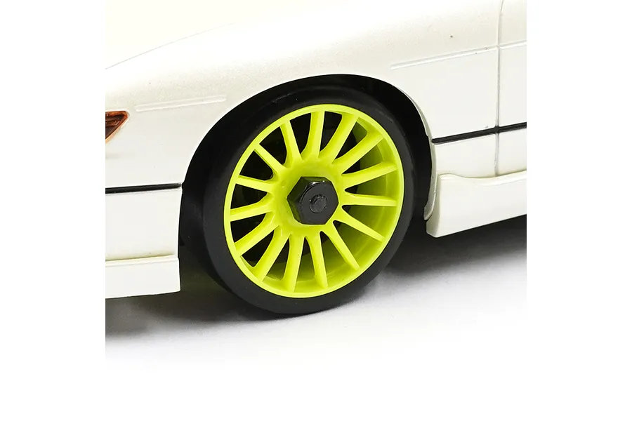 Yeah Racing 1/28 Mini-Z Florescent Yellow Narrow Rim Set (Offset 0 +1 +2 +3) 8Pcs image 75511