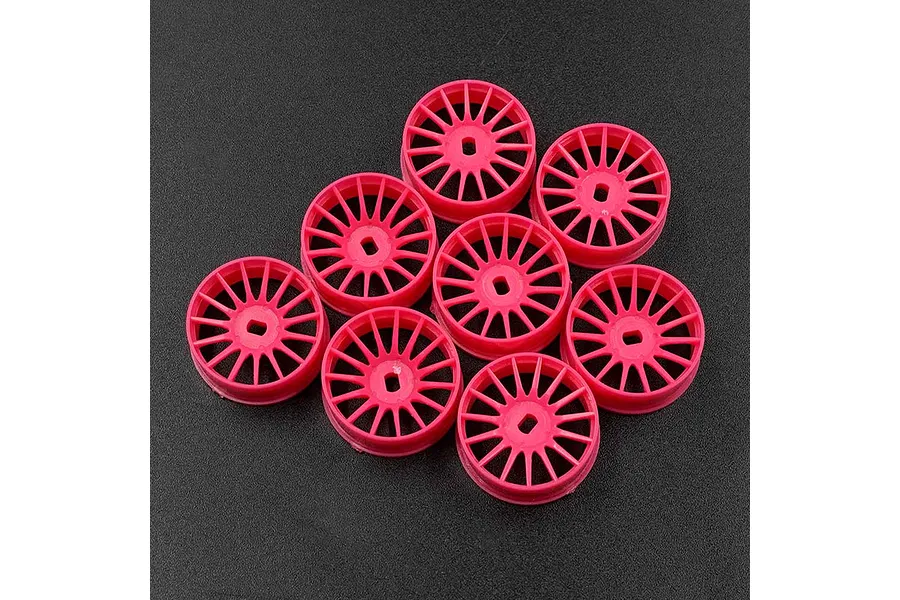 Yeah Racing 1/28 Mini-Z Florescent Pink Narrow Rim Set (Offset 0 +1 +2 +3) 8Pcs image 75513