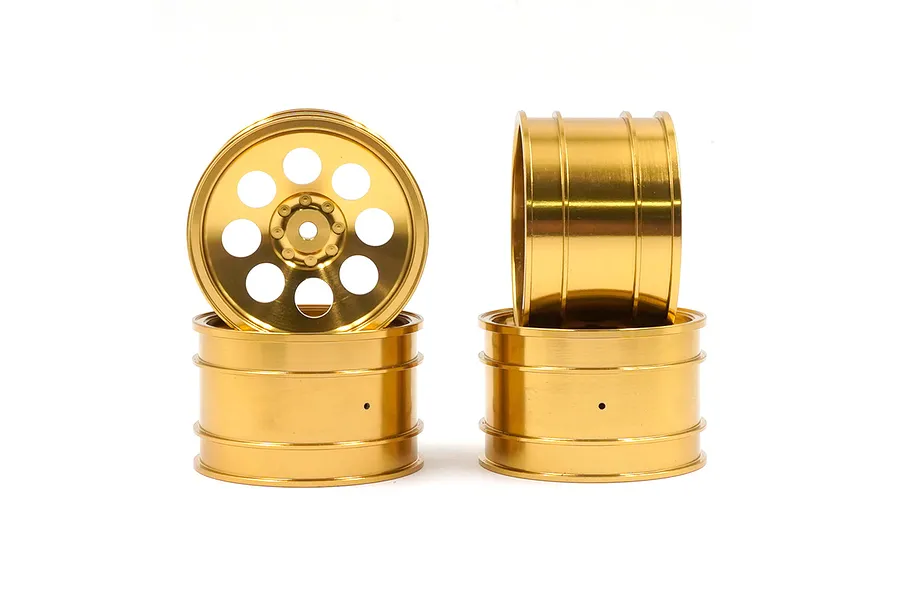 Yeah Racing 2.1&amp;quot; Gold Aluminium 8 Spoke Rims 4Pcs image 75515