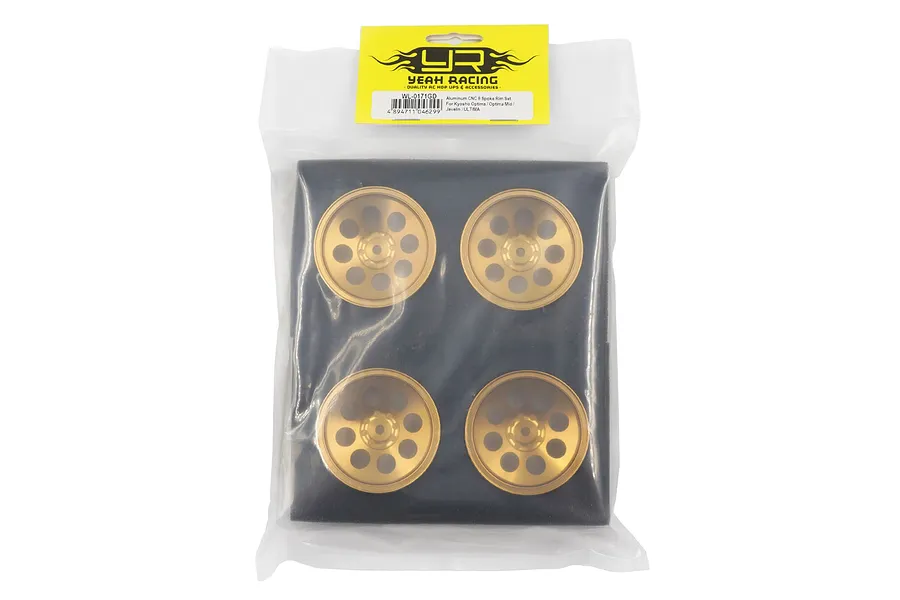 Yeah Racing 2.1&amp;quot; Gold Aluminium 8 Spoke Rims 4Pcs image 75517