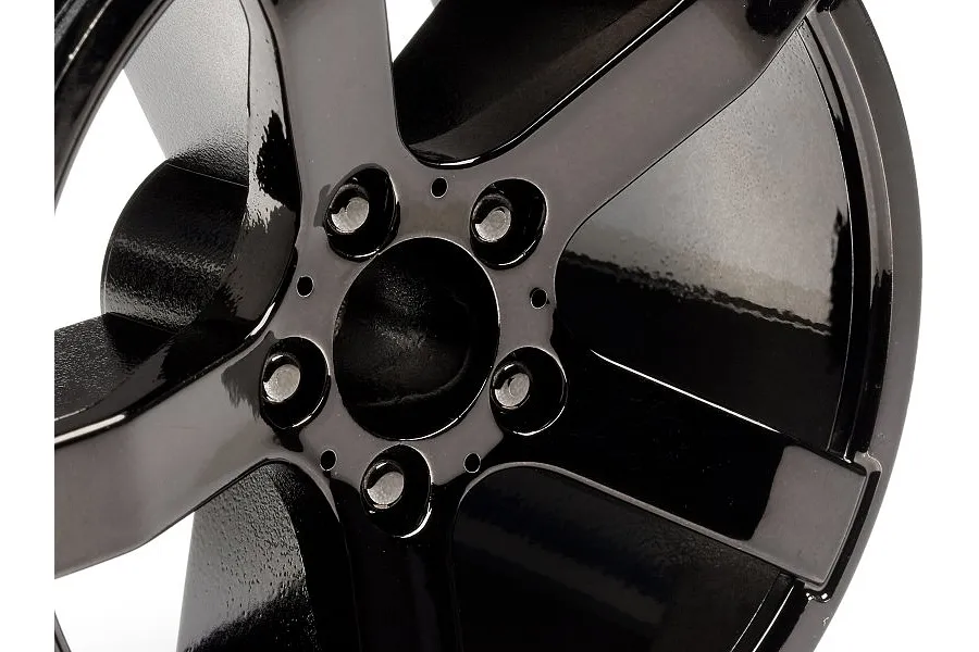 HPI 3.2&amp;quot; Bullet Black Chrome Rims 2Pcs image 7555