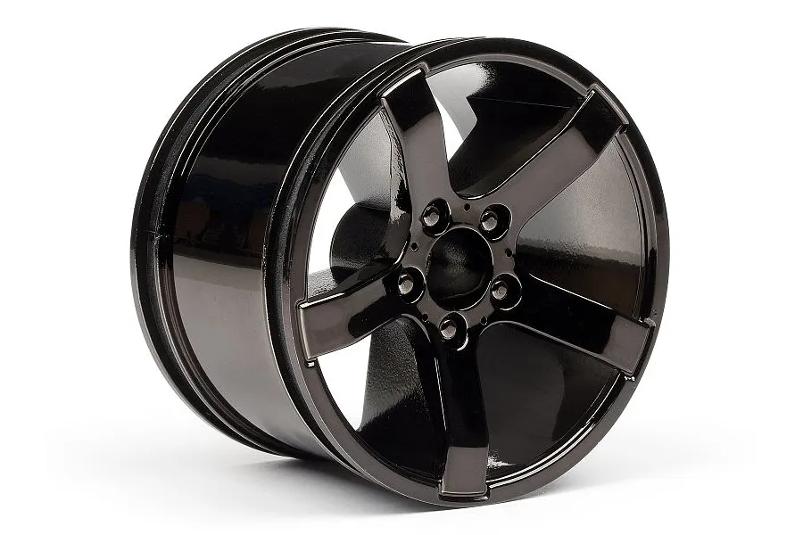 HPI 3.2&amp;quot; Bullet Black Chrome Rims 2Pcs image 7556