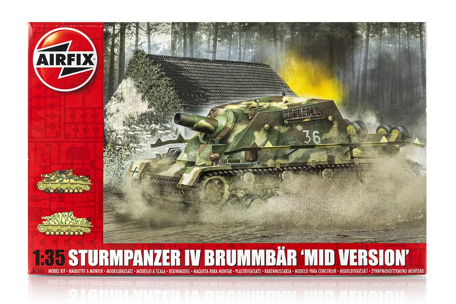 Airfix 1/35 Sturmpanzer IV Brummbar Scaled Plastic Model Kit image 75779