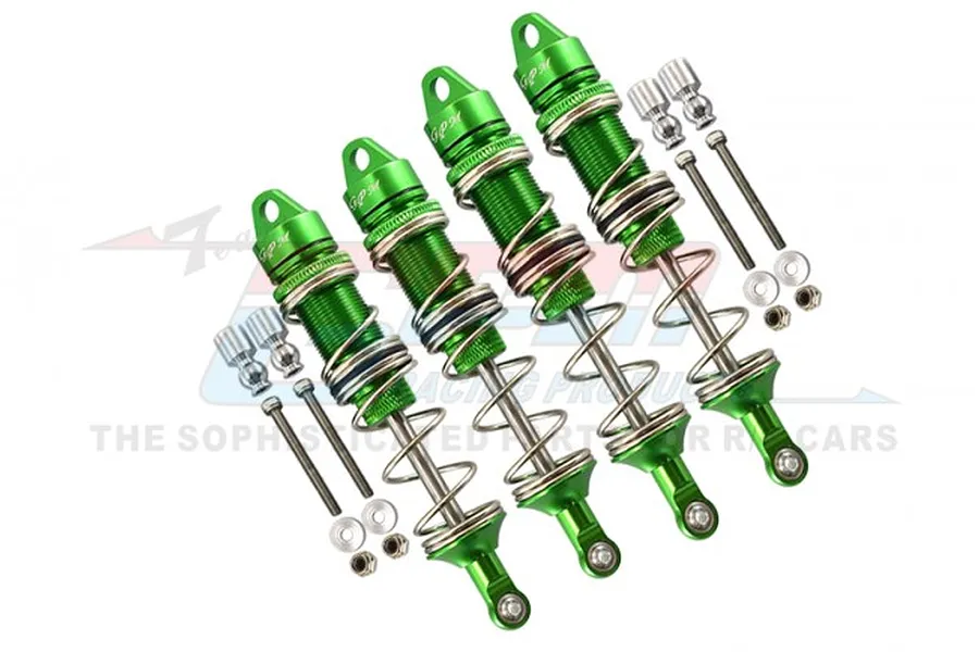 GPM Green Aluminium Front &amp;amp; Rear Adjustable Shocks Set image 75966