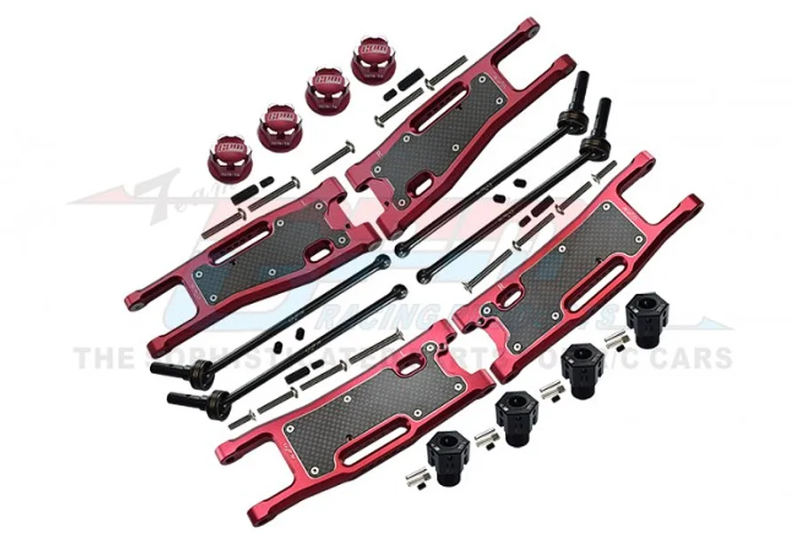 GPM Red Aluminium Drivetrain &amp;amp; Suspension Upgrade Set image 75978
