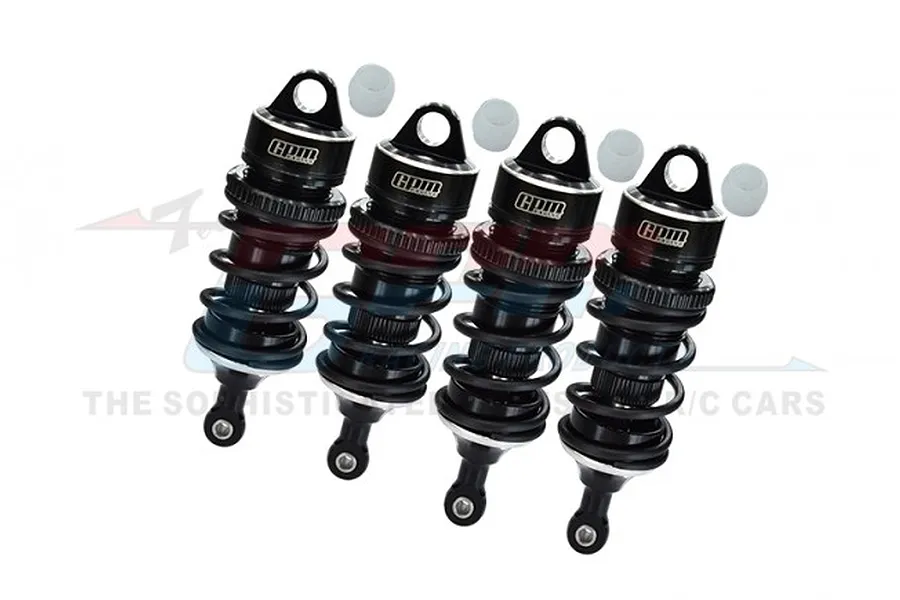 GPM Black Aluminium Adjustable Front &amp;amp; Rear Shocks 4Pcs image 75993