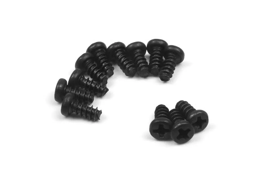 BlackZon 2.6x6mm Coarse Thread Button Head Screws 12Pcs image 76098