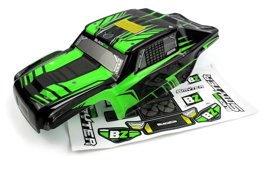 BlackZon 1/12 DT Black/Green Painted Body Shell image 76120