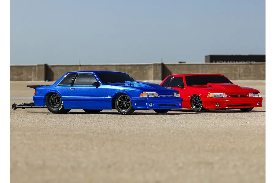 Traxxas 1/10 Drag Slash Ford Mustang Fox Red Painted Body Shell w/ Hardware image 76161