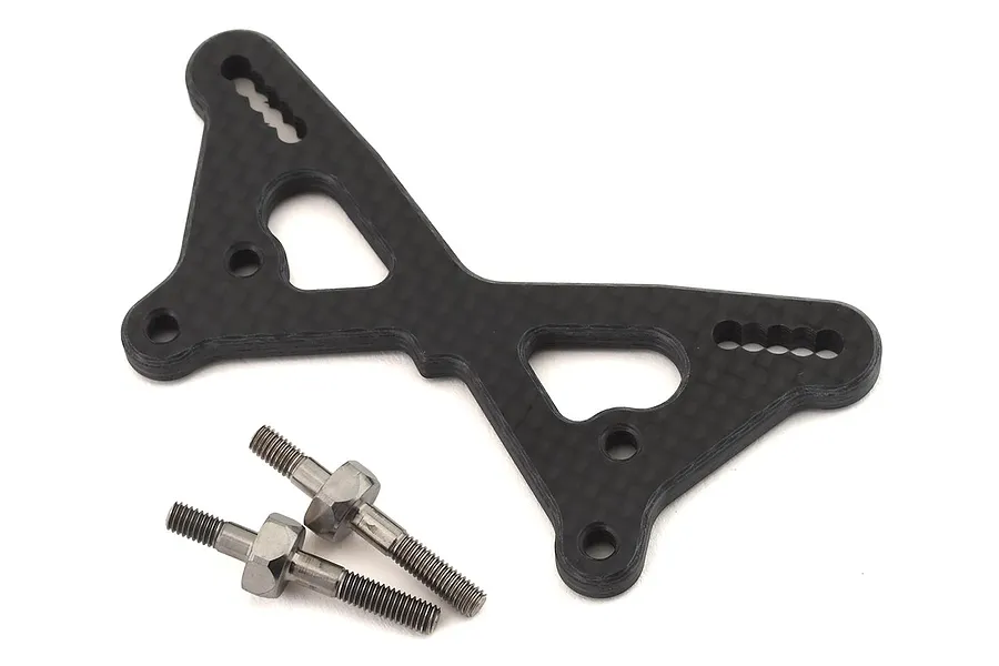 TLR 22 5.0 Carbon Front Tower +2mm w/ Titanium Standoffs 1Pc image 76307