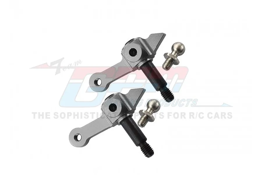 GPM Silver Aluminium Steering Hubs 2Pcs image 1