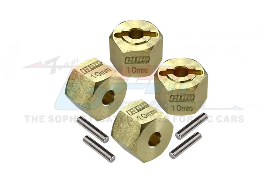 GPM Brass 12mm Wheel Hexes 4Pcs image 1