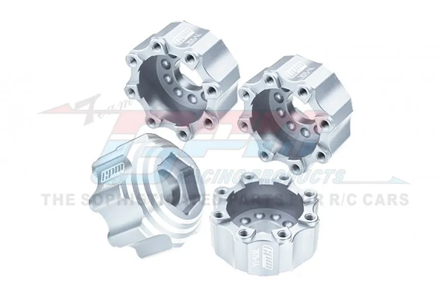 GPM Pro-Line Silver Aluminium 8x32 to 17mm Wheel Hex Adapters 4Pcs image 76426