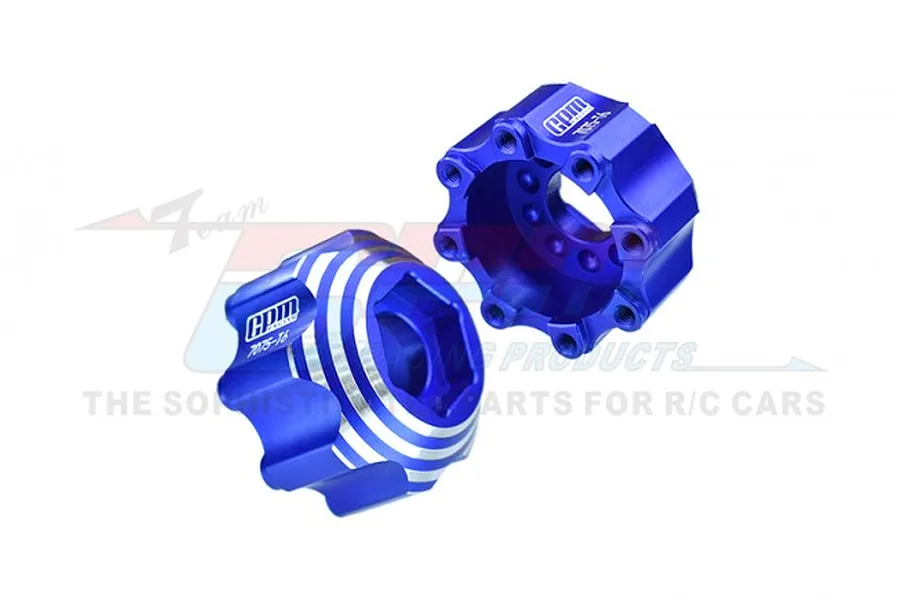 GPM Pro-Line Blue Aluminium 8x32 to 17mm Wheel Hex Adapters 2Pcs image 76433