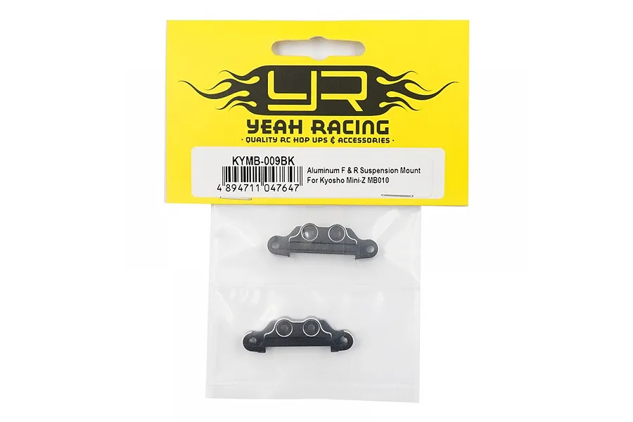 Yeah Racing Black Aluminium Front &amp;amp; Rear Suspension Mounts 2Pcs image 76465
