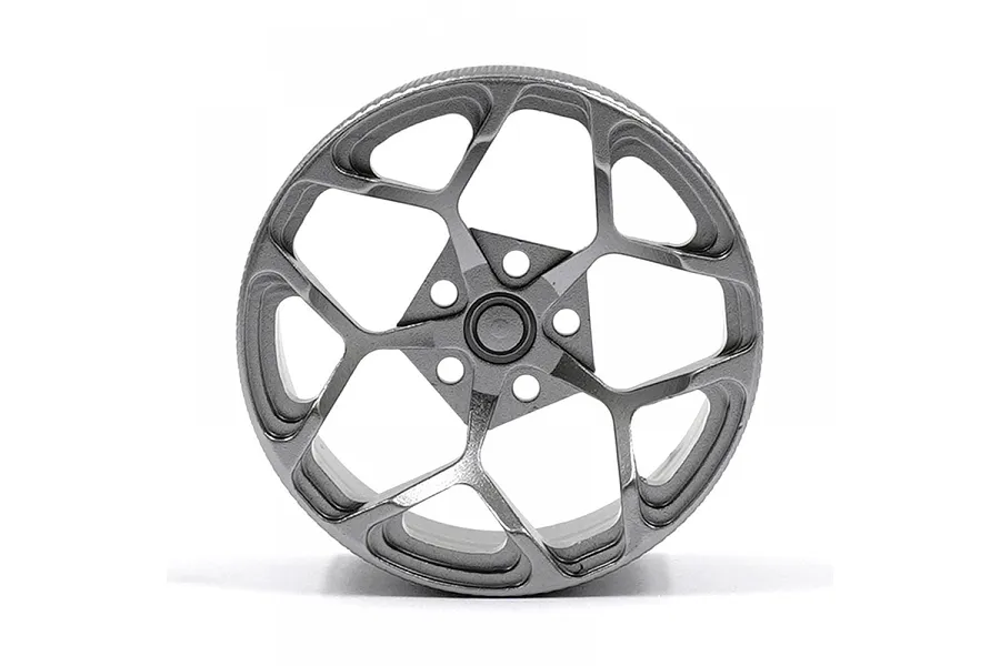 Yeah Racing Gunmetal Aluminium Transmitter Steering Wheel Set image 76477