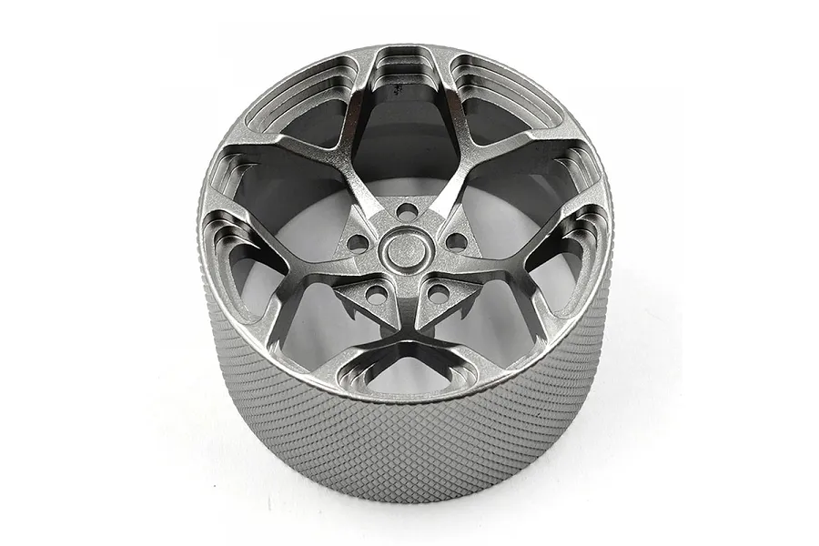 Yeah Racing Gunmetal Aluminium Transmitter Steering Wheel Set image 76478