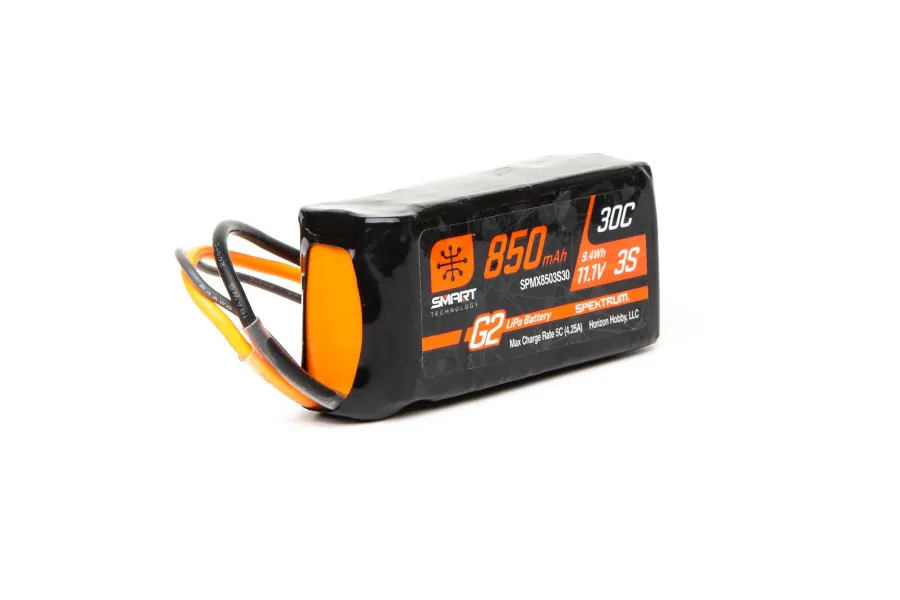 Spektrum G2 11.1v 850mAh 30C Smart Soft Case LiPo Battery image 76768