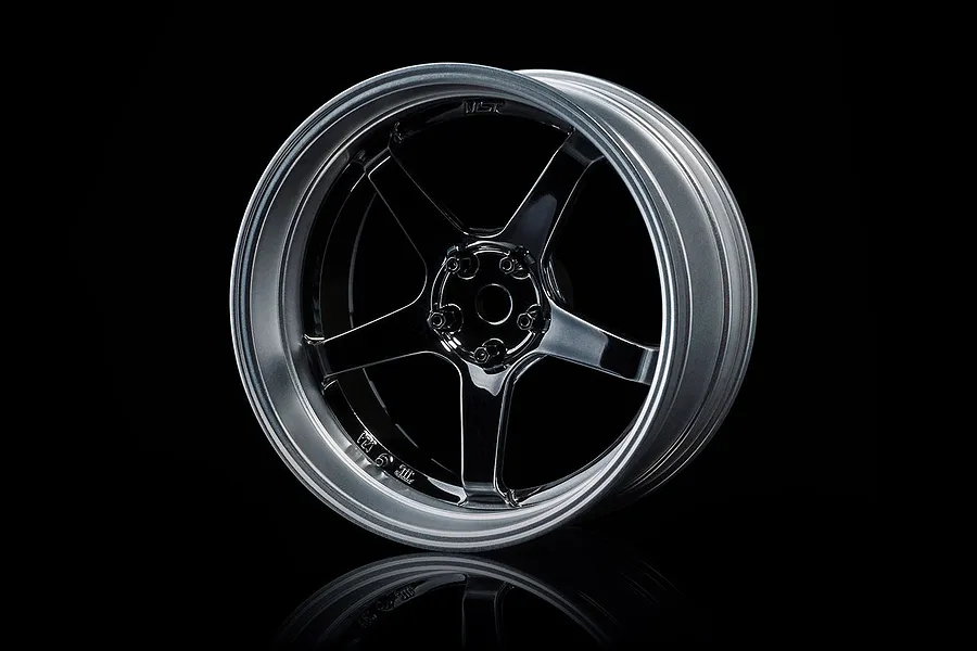 MST 1.9&amp;quot; GT Off-Set Changeable Flat Silver/Silver Black Rims 4Pcs image 76792