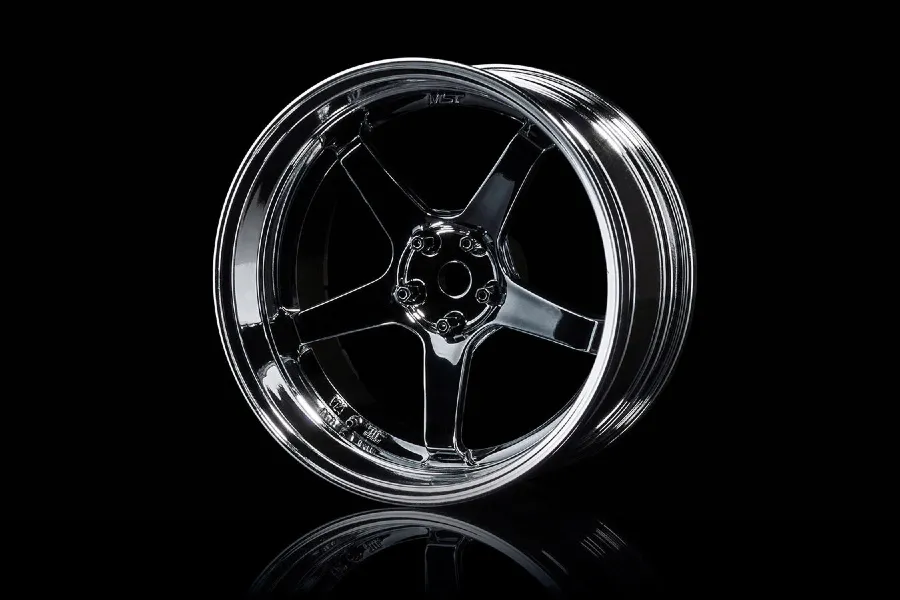 MST 1.9&amp;quot; GT Off-Set Changeable Silver/Silver Black Rims 4Pcs image 76794