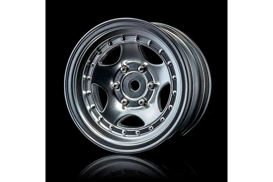 MST 1.9&amp;quot; (+5mm Off-Set) 236 Flat Silver Rims 4Pcs image 76795