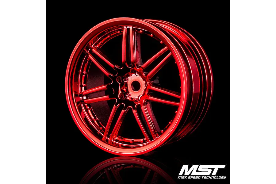 MST 1.9&amp;quot; (+8mm Off-Set) X603 Red Rims 4Pcs image 76802