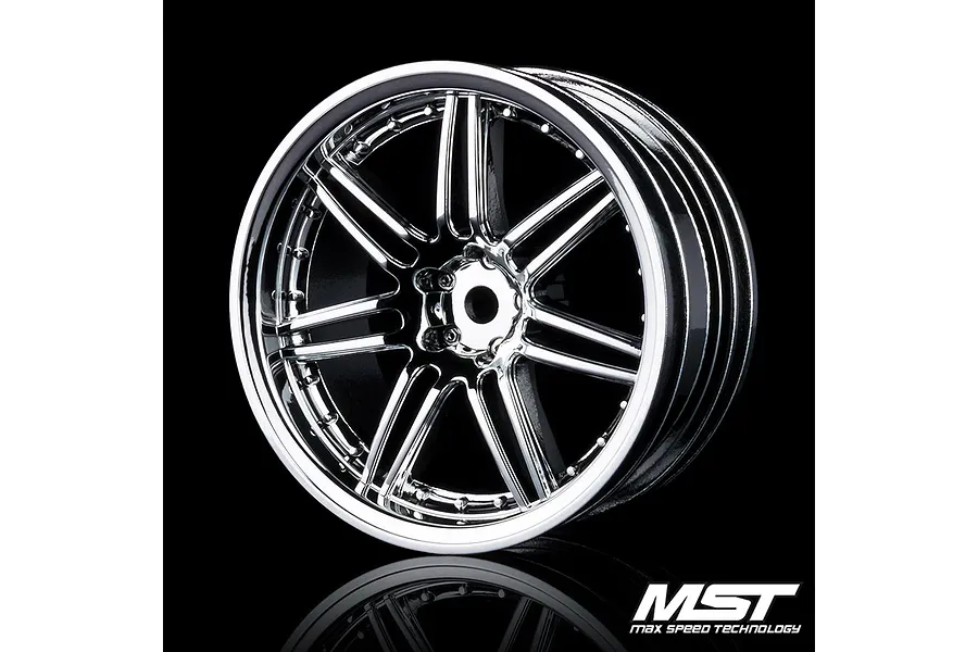 MST 1.9&amp;quot; (+5mm Off-Set) X603 Silver Rims 4Pcs image 76803