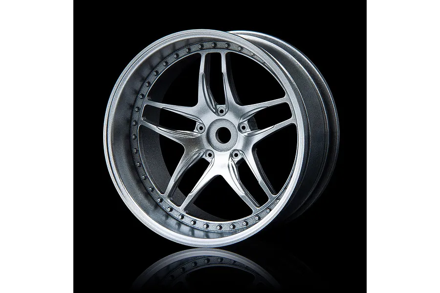 MST 1.9&amp;quot; (+5mm Off-Set) FB Paint Silver Rims 4Pcs image 76807