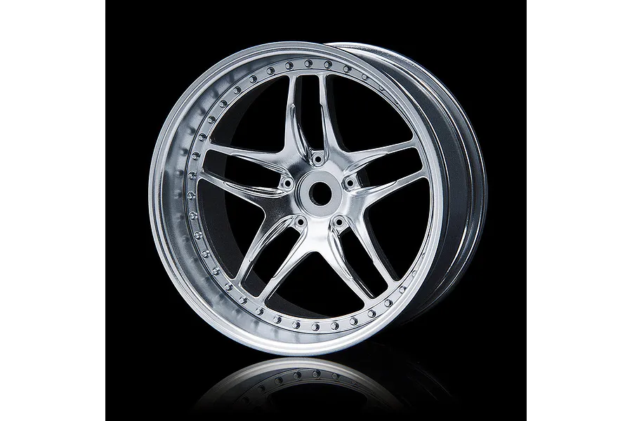 MST 1.9&amp;quot; (+8mm Off-Set) FB Flat Silver Rims 4Pcs image 76808