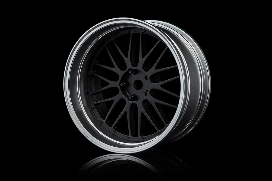 MST 1.9&amp;quot; LM Off-Set Changeable Flat Silver/Flat Black Rims 4Pcs image 76853