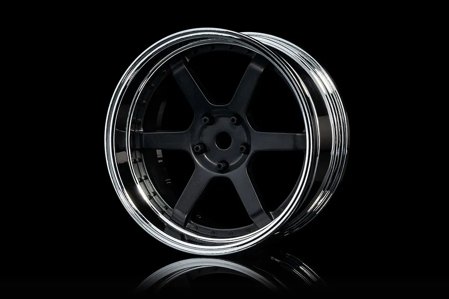 MST 1.9&amp;quot; 106 Off-Set Changeable Silver/Flat Black Rims 4Pcs image 76861