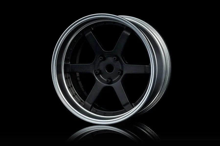 MST 1.9&amp;quot; 106 Off-Set Changeable Flat Silver/Flat Black Rims 4Pcs image 76862