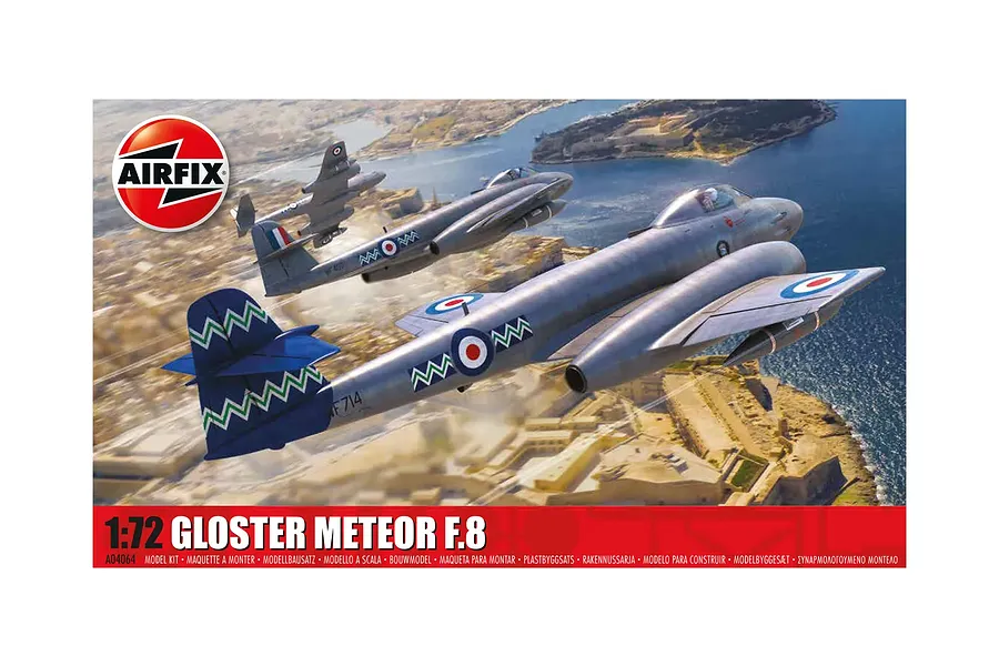 Airfix 1/72 Gloster Meteor F.8 Jet Scaled Plastic Model Kit image 76957