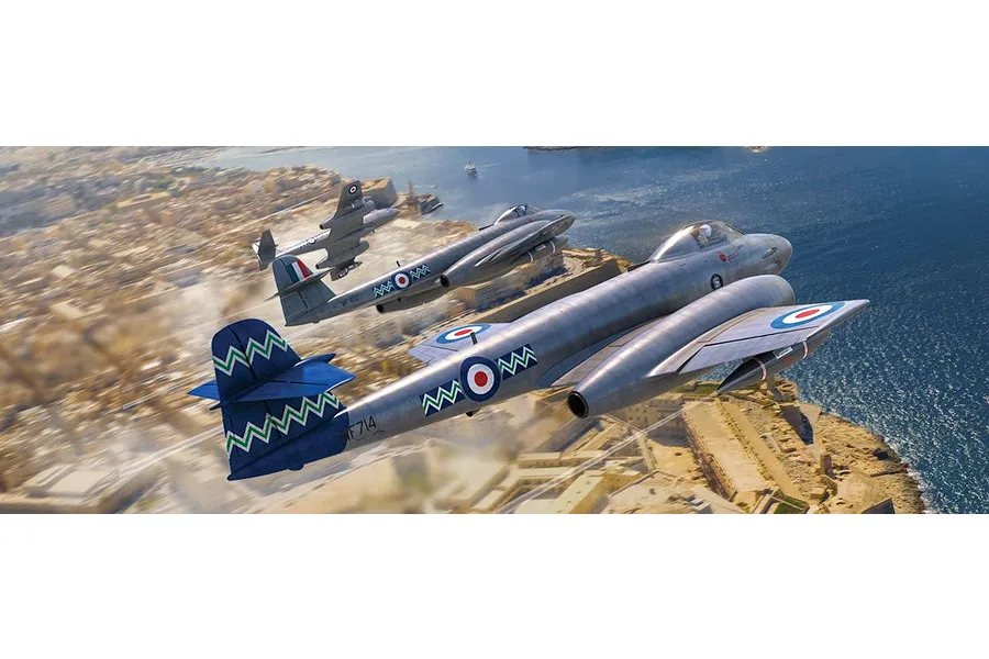 Airfix 1/72 Gloster Meteor F.8 Jet Scaled Plastic Model Kit image 76964