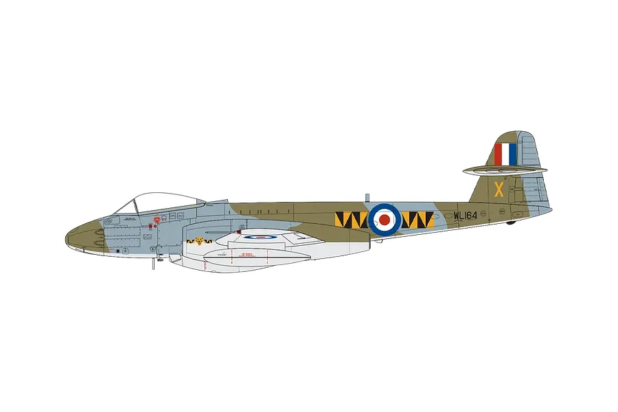 Airfix 1/72 Gloster Meteor F.8 Jet Scaled Plastic Model Kit image 76966