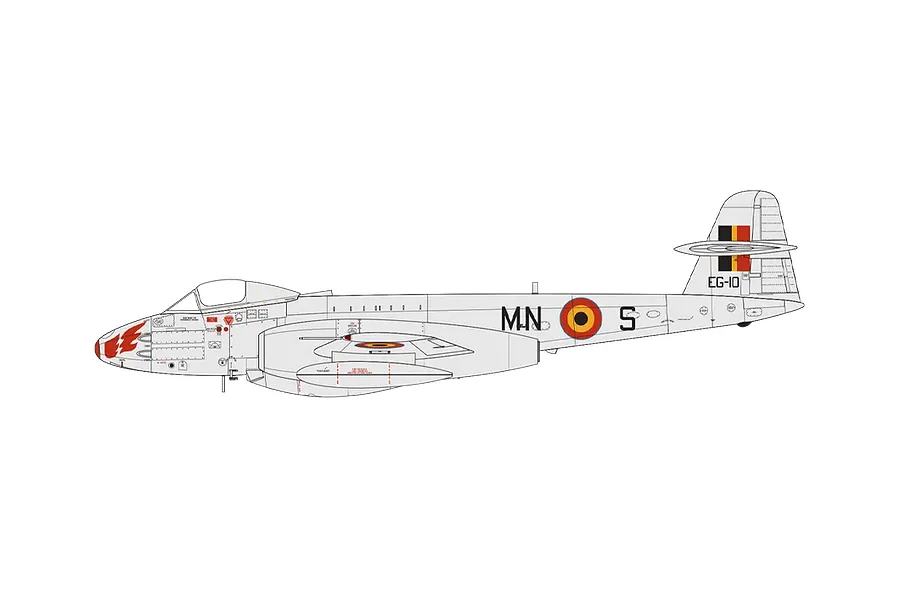 Airfix 1/72 Gloster Meteor F.8 Jet Scaled Plastic Model Kit image 76967