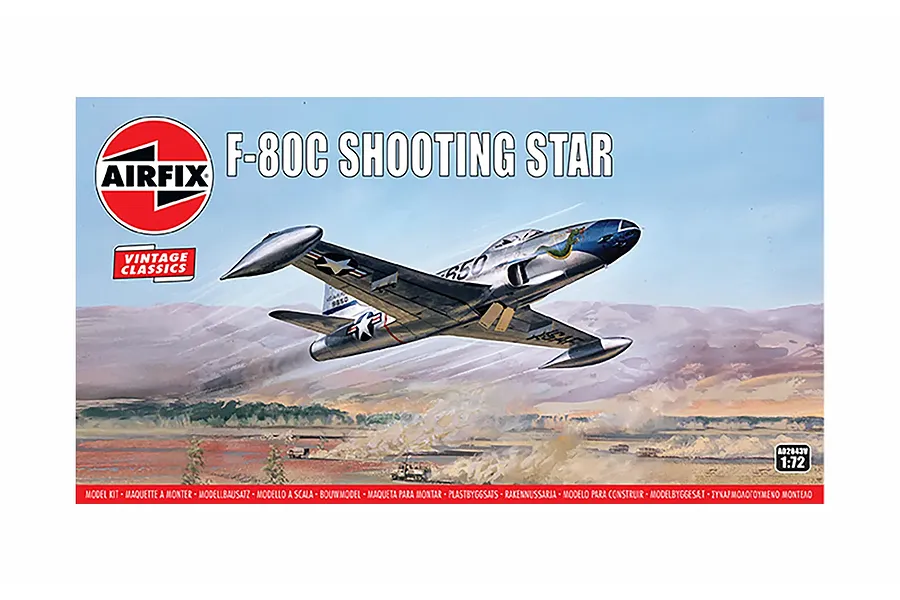 Airfix 1/72 F-80C Shooting Star Fighter Jet Scaled Plastic Model Kit image 76968